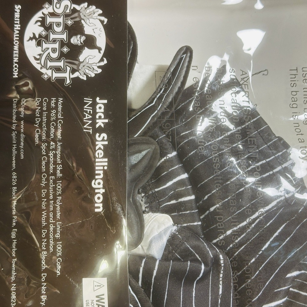 Disney The Nightmare Before Christmas Jack Skellington Baby Costume 0-6 Months - Picture 13 of 16